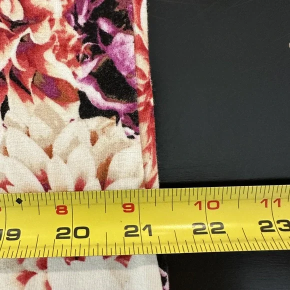 Chicos Shirt Womens XL Floral Long Sleeve Pink Purple Dahlia Print Stretch Top - Picture 8 of 9